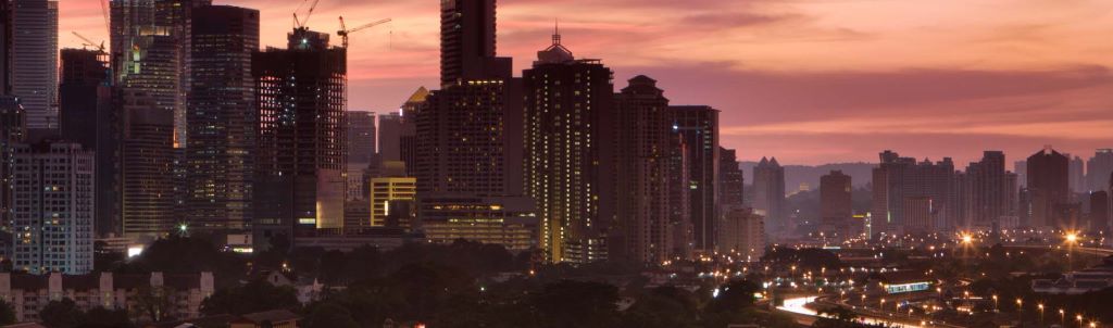 Sunset over Kuala Lumpur