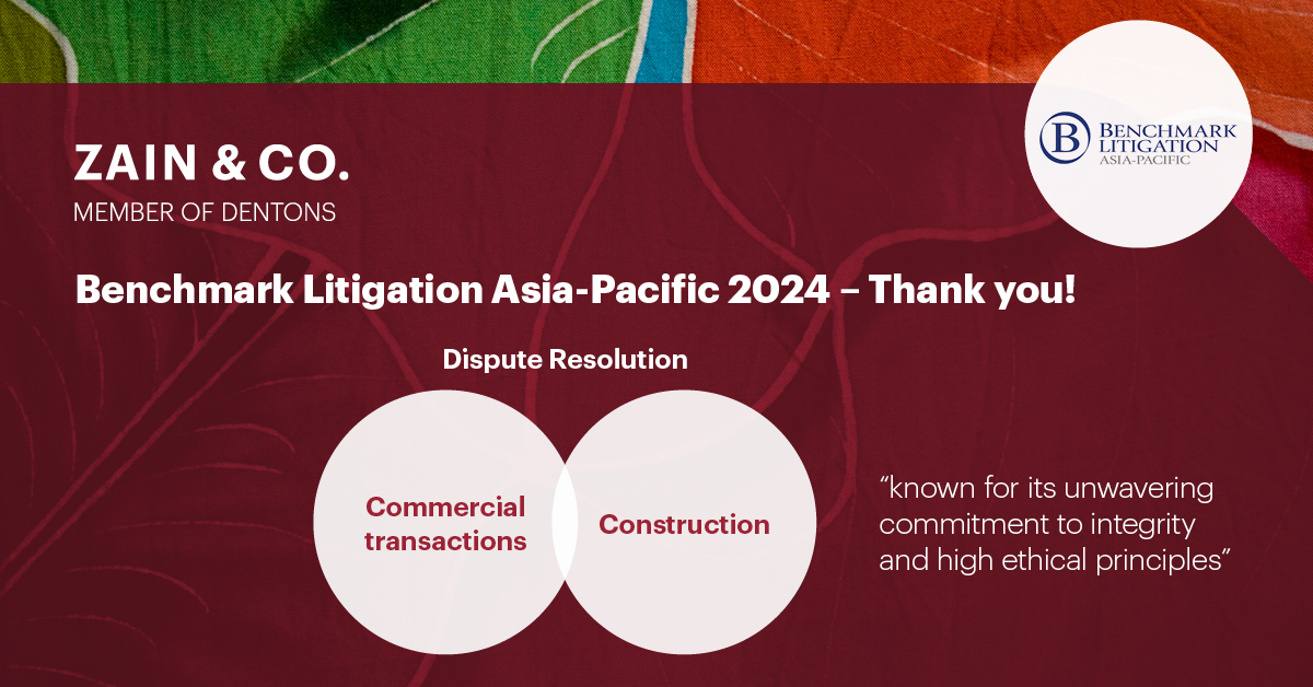 Zain & Co Benchmark Litigation Asia-Pacific 2024